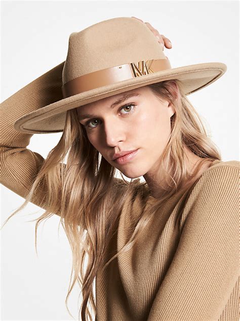 michael kors bolero hat|Logo Wool Blend Bolero Hat .